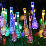 Solar Raindrop String Lights
