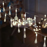 Solar Raindrop String Lights