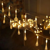 Solar Raindrop String Lights
