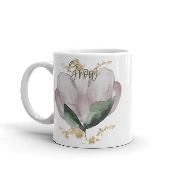 Grow- White glossy mug