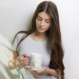 Plants + Coffee = Therapy -White glossy mug